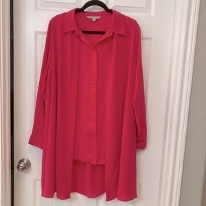 1X Pink Blouse, a whole outfit in one.